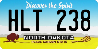 ND license plate HLT238