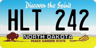 ND license plate HLT242