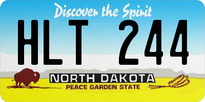 ND license plate HLT244