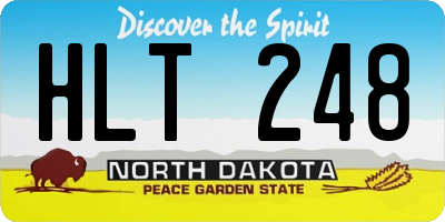 ND license plate HLT248