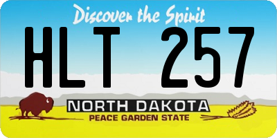 ND license plate HLT257