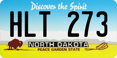ND license plate HLT273
