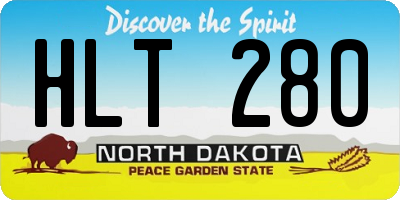 ND license plate HLT280