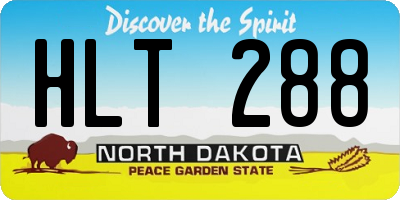 ND license plate HLT288