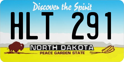ND license plate HLT291
