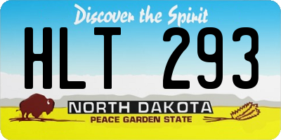 ND license plate HLT293