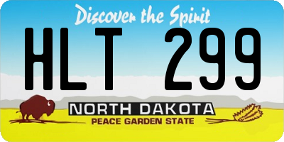 ND license plate HLT299