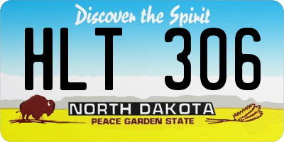 ND license plate HLT306