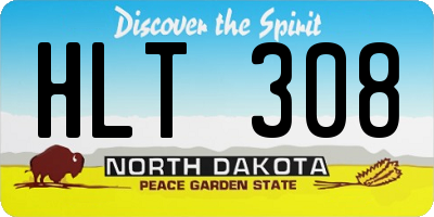 ND license plate HLT308