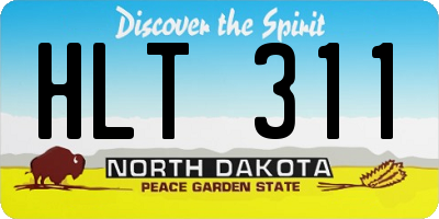 ND license plate HLT311