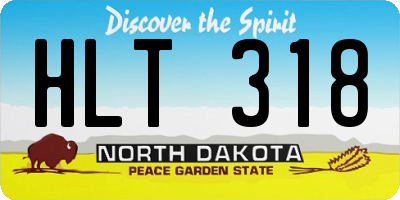 ND license plate HLT318