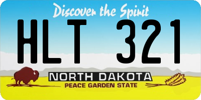 ND license plate HLT321