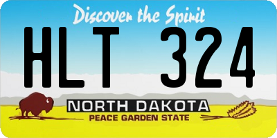 ND license plate HLT324