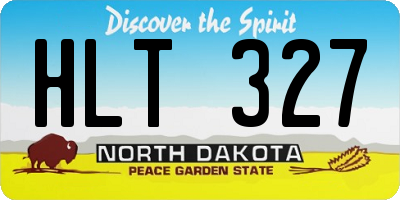 ND license plate HLT327