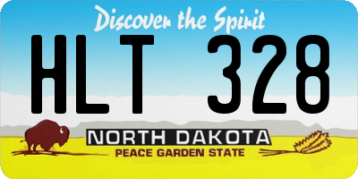 ND license plate HLT328