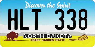 ND license plate HLT338