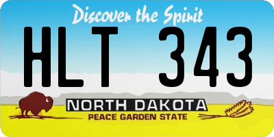 ND license plate HLT343