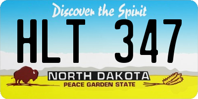 ND license plate HLT347