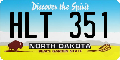 ND license plate HLT351