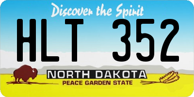 ND license plate HLT352