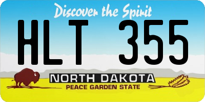 ND license plate HLT355