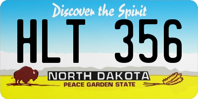 ND license plate HLT356