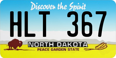 ND license plate HLT367