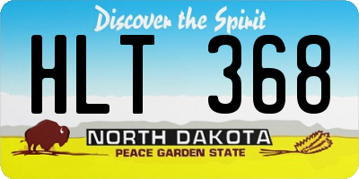 ND license plate HLT368