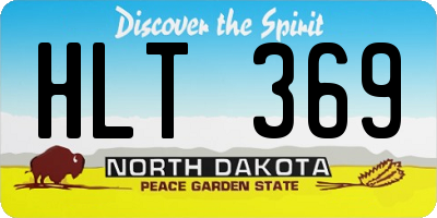 ND license plate HLT369