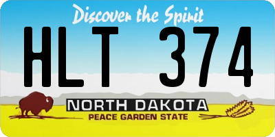 ND license plate HLT374