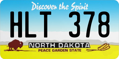 ND license plate HLT378