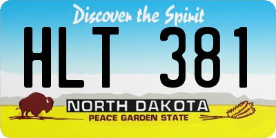 ND license plate HLT381