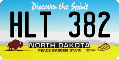 ND license plate HLT382