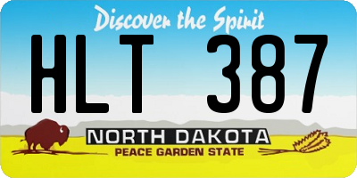 ND license plate HLT387