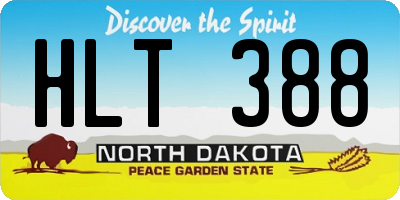 ND license plate HLT388