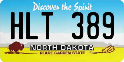 ND license plate HLT389