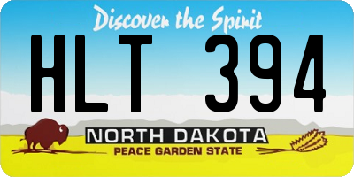 ND license plate HLT394