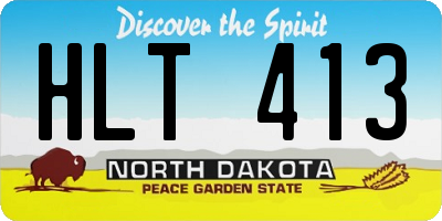 ND license plate HLT413