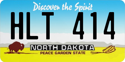 ND license plate HLT414