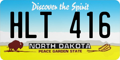 ND license plate HLT416