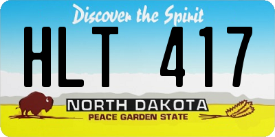 ND license plate HLT417