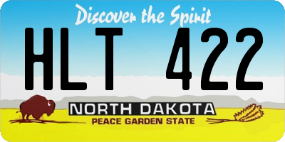 ND license plate HLT422