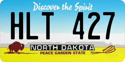 ND license plate HLT427