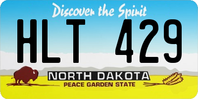 ND license plate HLT429