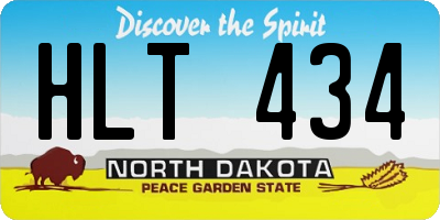 ND license plate HLT434