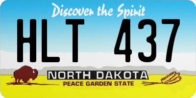 ND license plate HLT437