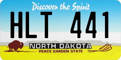 ND license plate HLT441