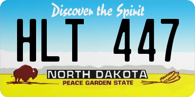 ND license plate HLT447