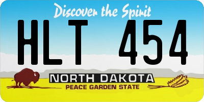 ND license plate HLT454