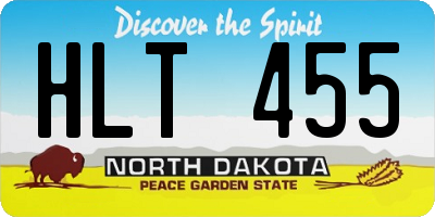 ND license plate HLT455